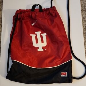 Nike Red and Black Logo Drawstring Backpack